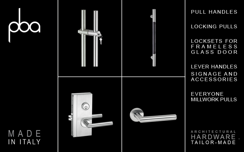 PBA PRESENTS THE NEW USA CATALOGUE «ARCHITECTURAL HARDWARE – TAILOR-MADE»
